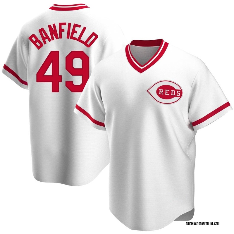 Will Banfield Men's Cincinnati Reds Home Cooperstown Collection Jersey - White Replica