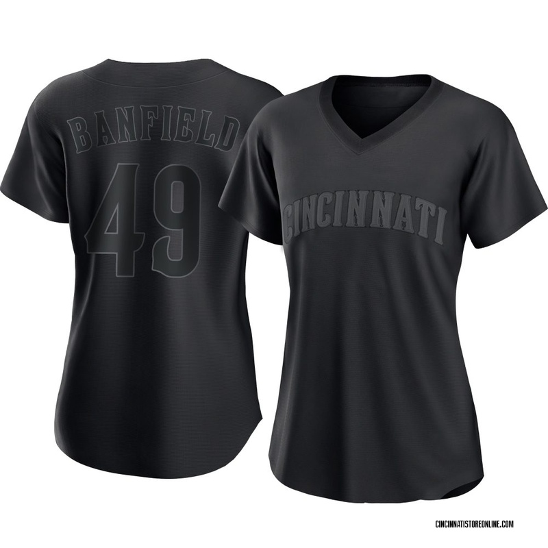 Will Banfield Women's Cincinnati Reds Pitch Fashion Jersey - Black Authentic