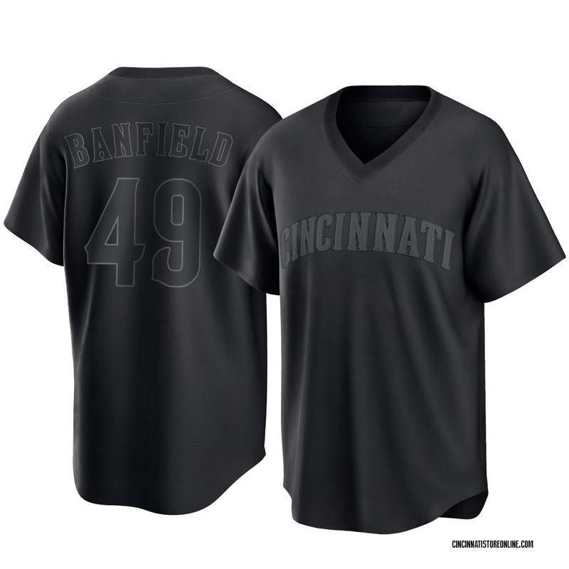Will Banfield Youth Cincinnati Reds Pitch Fashion Jersey - Black Replica