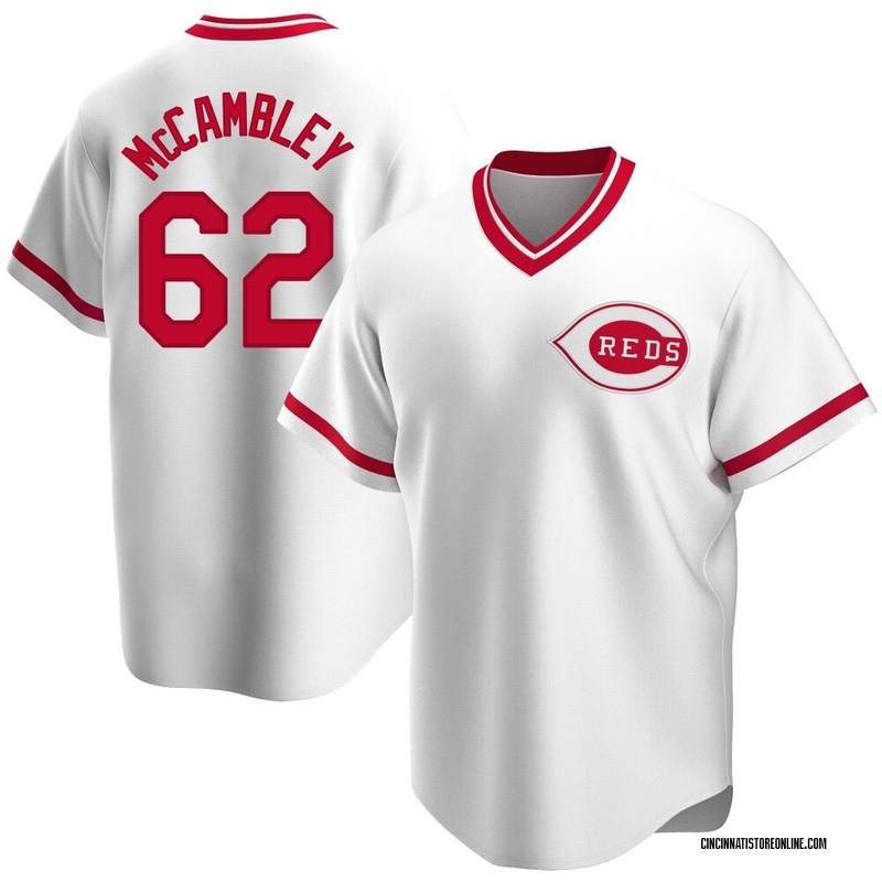 Zachary McCambley Men's Cincinnati Reds Home Cooperstown Collection Jersey - White Replica