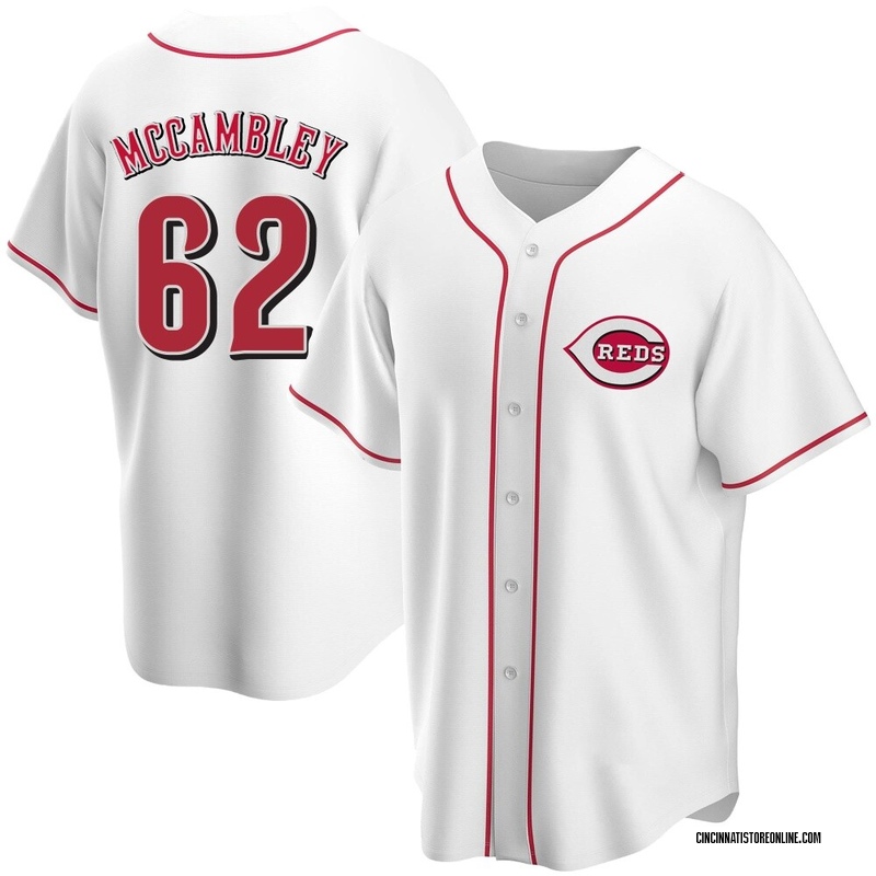 Zachary McCambley Youth Cincinnati Reds Home Jersey - White Replica